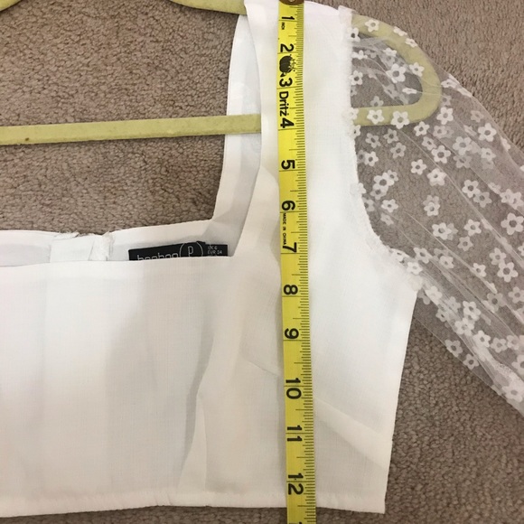 Long sleeve sheer tulle crop top NWOT - Picture 11 of 12